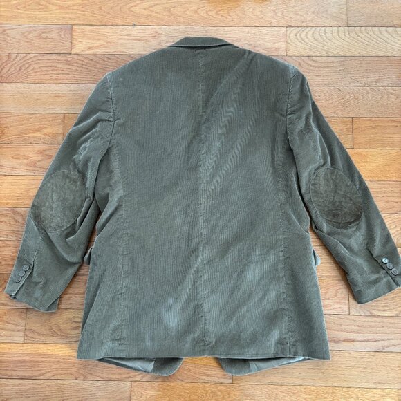 Monsieur Adolfo Corduroy Blazer Sport Coat Mens 42R Brown Elbow Patches VTG - Picture 2 of 7